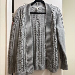 LL Bean Gray Cable Knit Women's Sweater